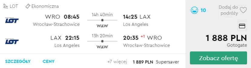 Ile kosztuje lot do Los Angeles? Sprawdź ceny i najlepsze oferty